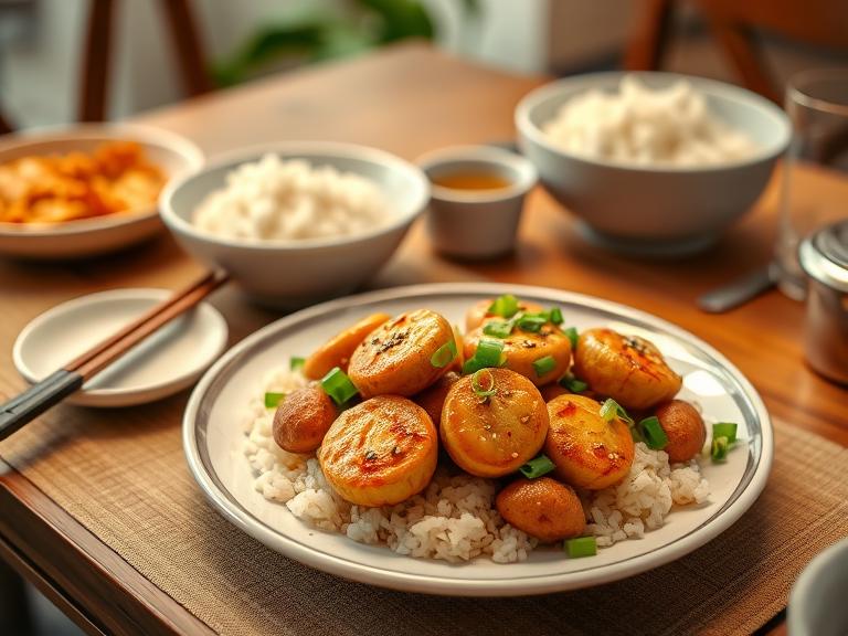 fishcakes and scallops stir fry recipe