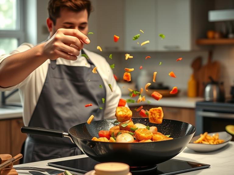 fishcakes and scallops stir fry recipe