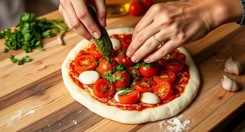 Chimichurri Tomato Pizza Recipe